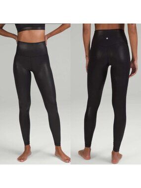 Lululemon Align High-Rise Pant 28” Shine Radiate Foil Print Black